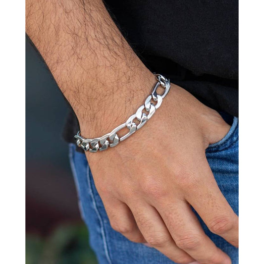 🔗 Durable & Glossy Men’s Figaro Chain Bracelet 💎