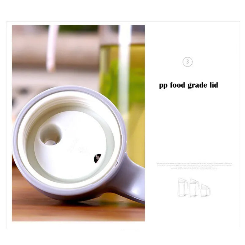 ✨ 630ml Food-Grade Glass Oil Dispenser Bottle – Automatic Flip Cap 🍳🫙