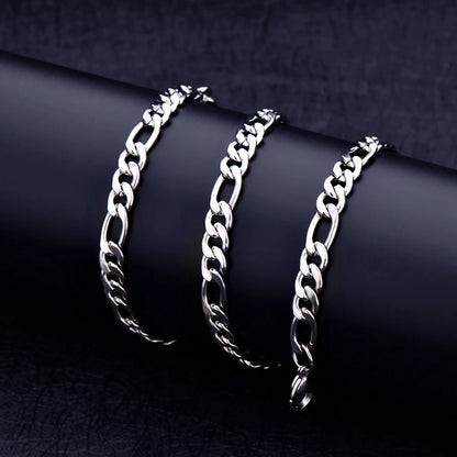 🔗 Durable & Glossy Men’s Figaro Chain Bracelet 💎