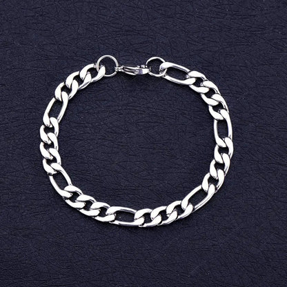 🔗 Durable & Glossy Men’s Figaro Chain Bracelet 💎