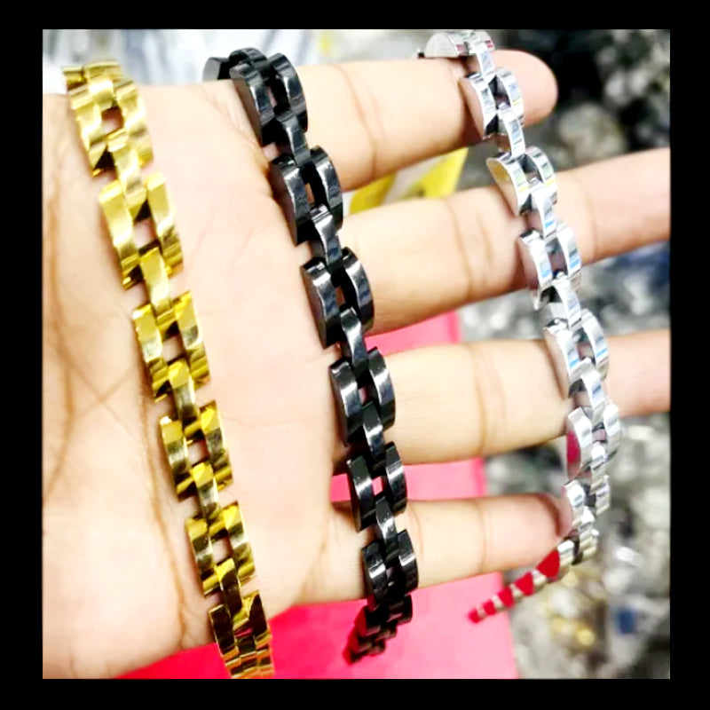 ✨ Dual-Tone Stainless Steel Chain Link Bracelet 💎